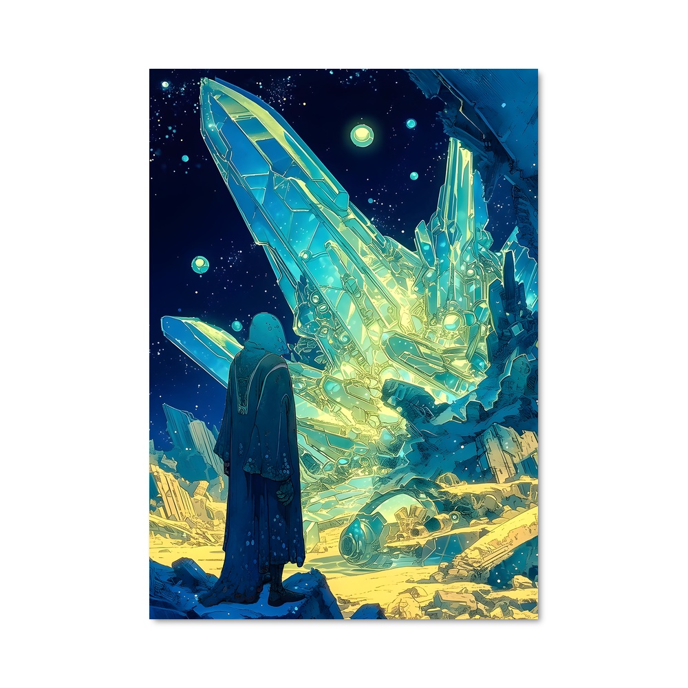 Poster L'Homme et l'Iceberg – affiche Art spatial
